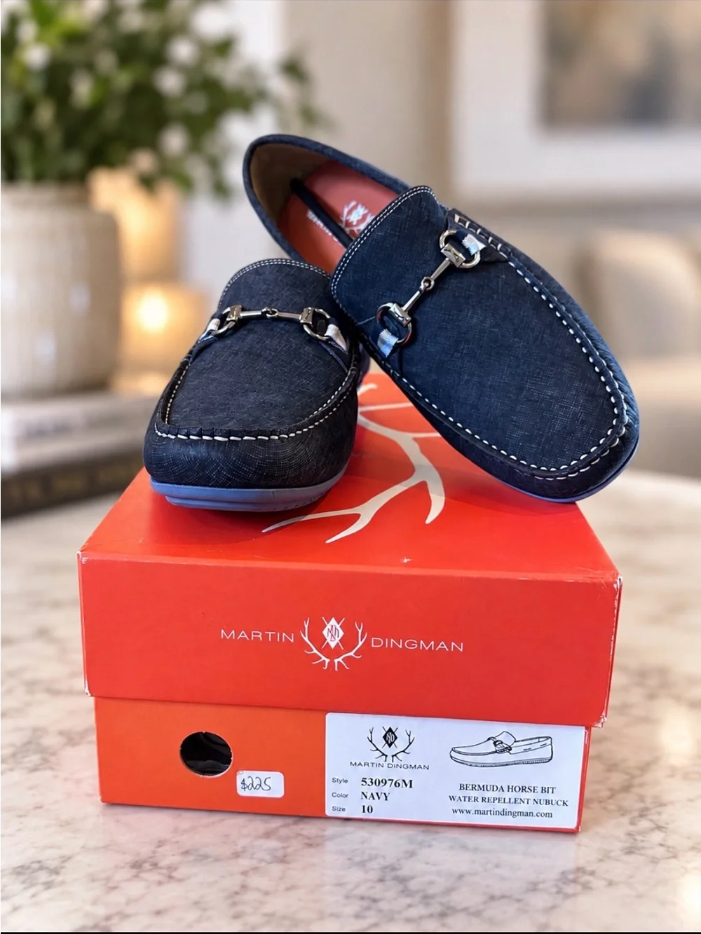 BERMUDA NUBUCK HORSE BIT LOAFERS - Size 10 - New in Box